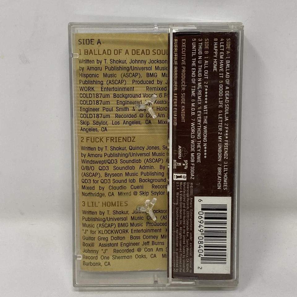 2Pac Tupac Until The End Of Time Cassette Tape 1 2001 Rare - Image 3 of 4