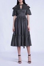 Isabel Garcia Cold Shoulder Polka Dot Dress ( Size L )