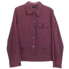 Erika Women's Button Up Berry Utility Jacket M