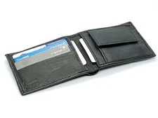 Genuine Leather Men's Bifold Wallet Credit Card Holder Coin Purse Change Pocket