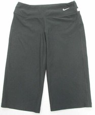 NIKE Girls Youth Size M Dri-Fit Running Workout Fitted Black Yoga Capris