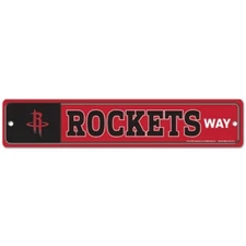 HOUSTON ROCKETS WAY ~ NBA 3.75 x 19 Wall Display Street Sign Decoration