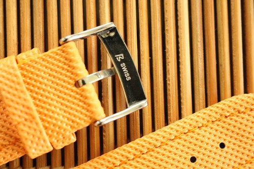 20MM AQUA SILVER BUCKLED ORANGE WATERPROOF WATCH BAND WATCHBAND STRAP FOR OMEGA - Picture 4 of 4