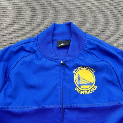Golden State Warriors Zipper Front Warmup Men Medium Blue
