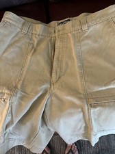 Woolrich Mens Cargo Shorts Curry 100 Cotton Mid Length Size 38