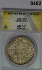 1897 O MORGAN SILVER DOLLAR ANACS CERTIFIED AU55 SCRATCHED #8452