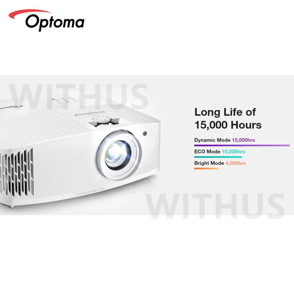 Optoma UHD35+ 4K UHD Home Theater Projector 4000 ANSI 300" DLP 4K UHD - Tracking - Image 2 of 4