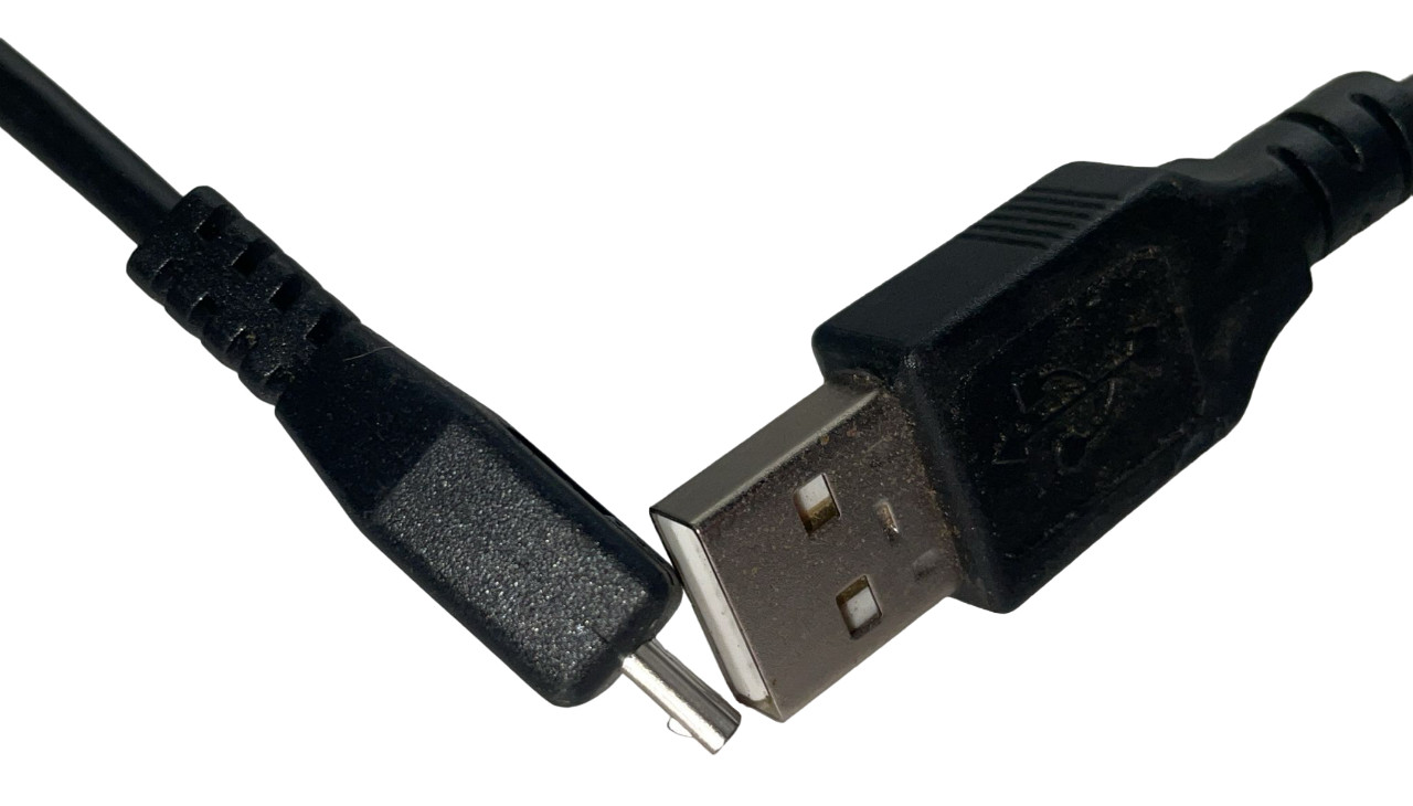 Universal Micro USB-B to USB-A Charging Cable for Smart Devices - Black