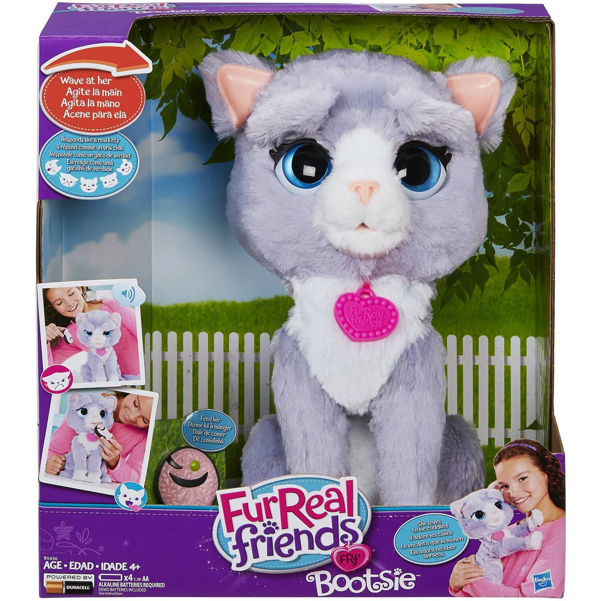 FurReal Friends BOOTSIE Cat Kitty Interactive Plush Toy Pet Soft Fur Real  NEW!