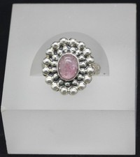 Hand Made Sterling Silver and Pink Tourmaline Ring By Krystyna's Silver