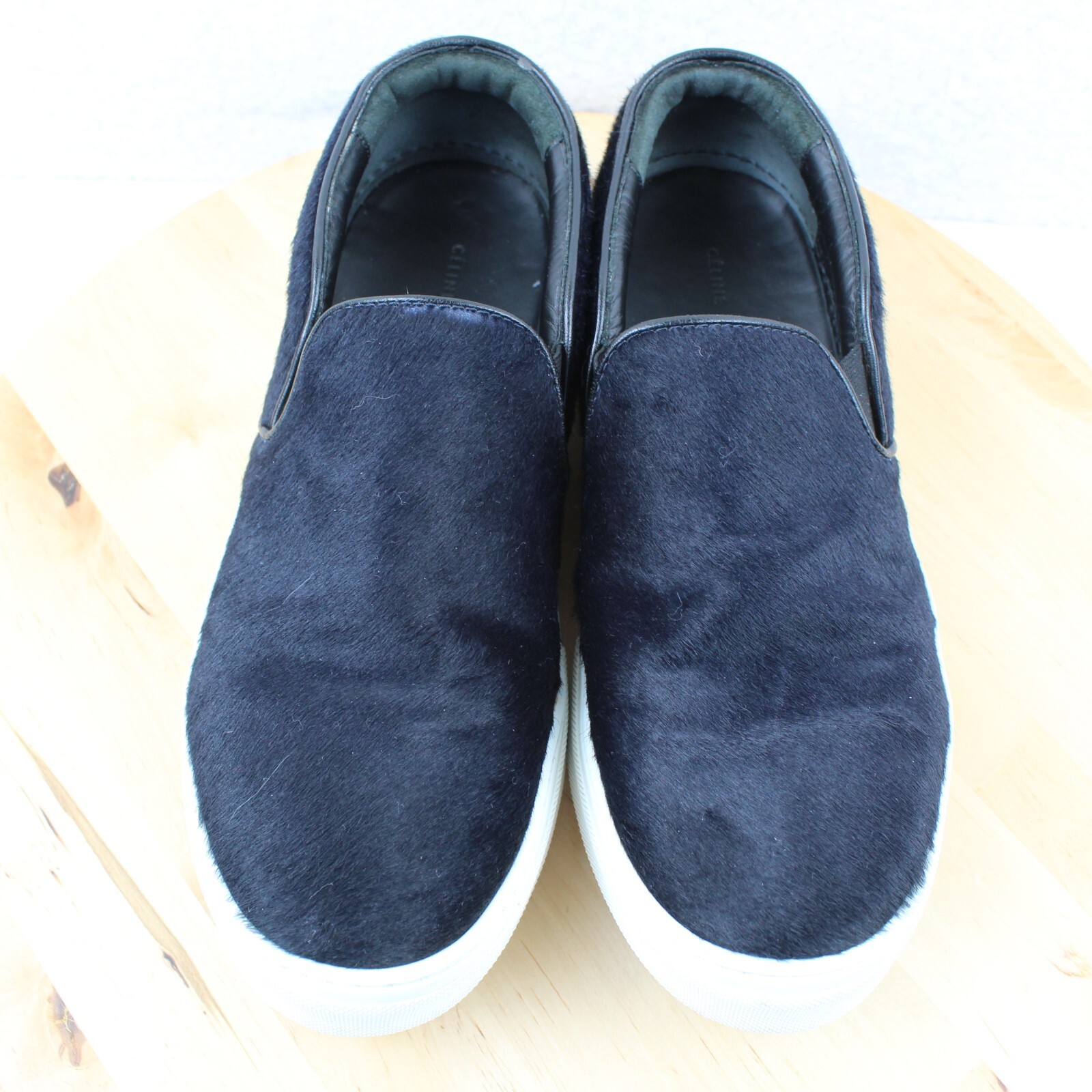 PONY Sneakers Celine 38 5 donna 8 5 nere capelli di cavallo slip on minimalista lusso designer