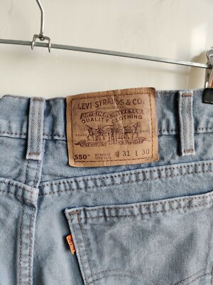 Vintage Levis 550 Made in USA Orange Tab Jeans Pant 31x30 | eBay