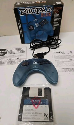 Vintage ProPad Blue PC Game Controller Interact 2000 New