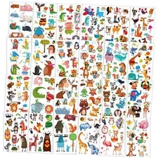  24 Sheets Animal Temporary Tattoos for Kids(230+pcs), Zoo Jungle Sea Animal 