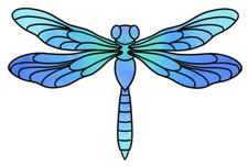 Blue Dragonfly Sticker Decal