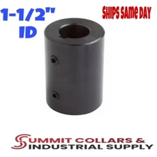 RC-150-KW, 1-1/2" Solid Rigid Shaft Coupling Black Oxide With Key Way