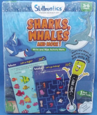 Skillmatics Educational Game: Sharks, Whales  More Reusable Activity Mats NEW