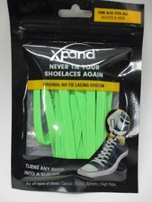 Xpand Laces Customizable No-Tie One Size Elastic Shoelaces - Neon GN - New