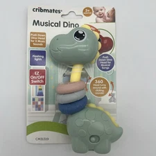 Cribmates Musical Dino Baby Toy With Music And Clackers Age 3+