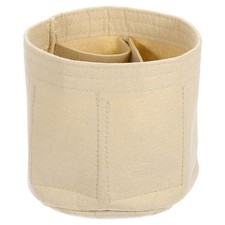 Portable Felt Organizer Bags with Metal Zipper for Tote Bag 6" x 6" Beige