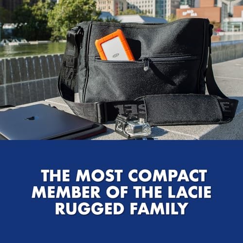 LaCie (LAC9000633) Rugged Mini 4TB External Hard Drive Portable 4TB, Orange - Afbeelding 4 van 10