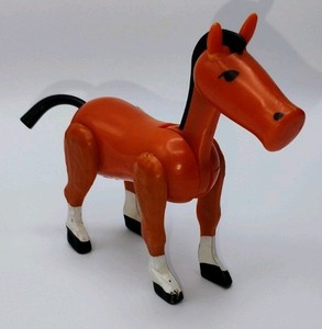 Vintage 1970s Fisher Price Little People 141 Brown Horse 934 Farm Western Town A