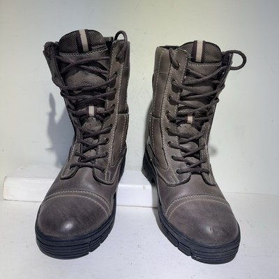 Taupe Brown Leather DUBLIN Lace & Zip Equestrian Insulated Riding Boots W Sz 6