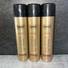 3 Suave Professionals Hairspray, Luxe Style Infusion Smooth Anti-Humidity 8.5 oz