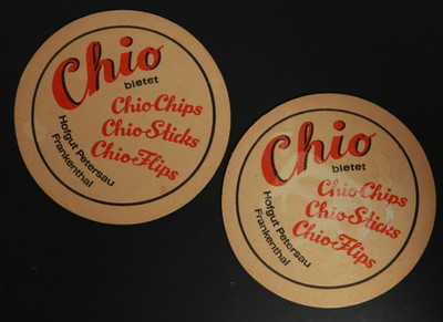 Chio Bletet Chips Hofgut Petersau Frankenthal Eichbaum VTG Beer Drink Coasters