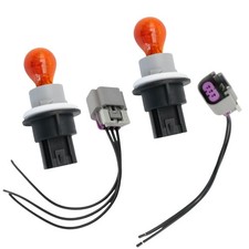 2X For Dodge Ram 1500 2500 3500 68083021AA Turn Signal Socket+Bulb+Connector
