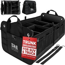 Car Trunk Organizer For Suv Truck Cargo Storage Extra-large Black - New Car Trunk Organizer For Suv Truck Cargo Storage Extra-large Black - New