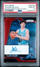 2024 Panini Prizm Rookie Signatures Tidjane Salaun Red Choice RC Auto PSA 10