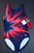 LEOTARD GIRLS Size 18 GK Elite Sportswear New Tags Junior Size 7-9 w/scrunchie