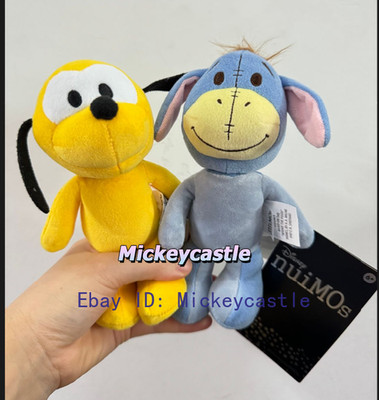 Disney authentic Nuimos Winnie The Pooh Eeyore and Pluto Poseable Plush Set of 2