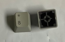 VINTAGE Apple IIe 8  KEYCAP Platinum Blk Back Blk Lettering Orig. Replacement