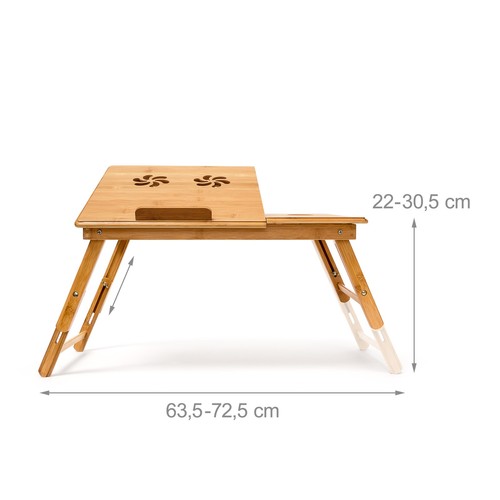 Bandeja cama mesa portátil soporte para laptop 4 niveles ligero ligera plegable - Imagen 5 de 8