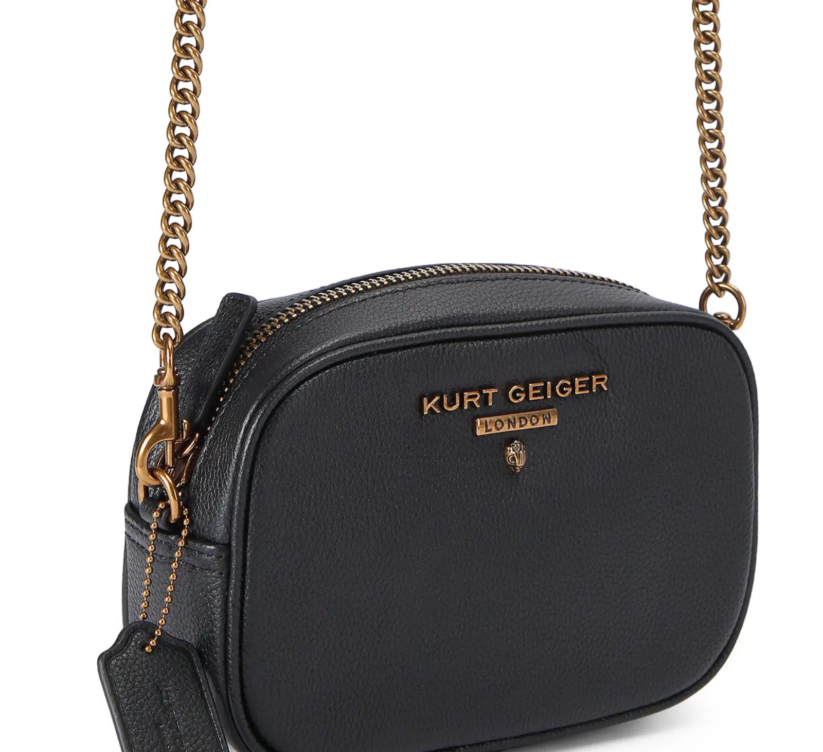 Kurt Geiger London Greenwich Camera Bag Black Saffiano Leather Crossbody image 9