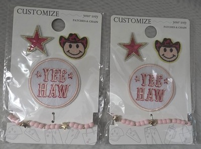 2 Sets Yee Haw Cowboy Star Yee Haw Patches Customized Your Way Patches And Chain