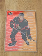 2023-24 UD Allure RED-ORANGE - Jake Sanderson #CF-22 Ottawa Senators
