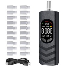 Breathalyzer Alcohol Tester, USB-C Rechargeable Breath Alcohol Tester with Co...