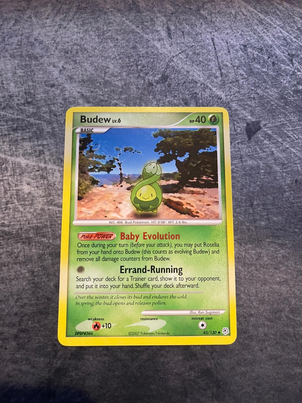 Budew 43/130 Uncommon Diamond & Pearl Pokemon NM