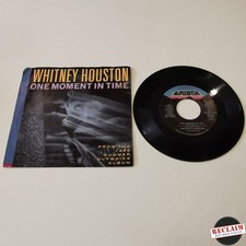 whitney houston - one moment in time 7" vinyl record VG