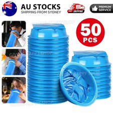 50X Sick Bags Vomit Bags Emesis Calibrated 1 Litre Infection Control Secure Tie