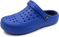 Unisex Winter Fleece Clog Fur Lined Garden Shoes House Slippers D8818