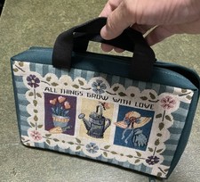 Embroidered Bible Cover Carrying Case - 6X10x2" All Things Grow With Love