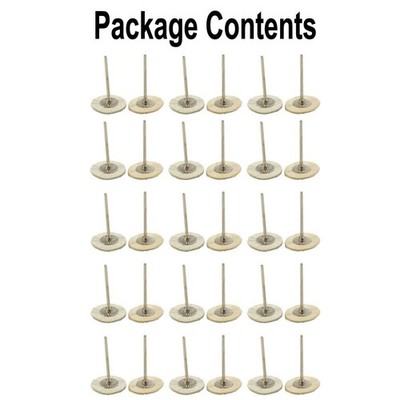30x Dental Tooth Polishing Brushes Wheel Miniature Soft Goat Hair Tools Duable
