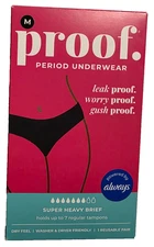Proof Women's Super Heavy Absorbency Period Underwear - Size: M