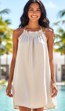 PALM COVE THE LABEL  Dress Size S NWT RRP$179 100% LINEN Beach Cruise Travel