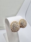 SWAROVSKI  Vintage Gold Tone 16” Necklace / Domed Clip Earrings Set Dust Bag — photo 4