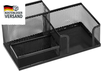 Schreibtisch Organizer Metall Schwarz 3 FäCher Stiftehalter BüRoablage ZubehöR